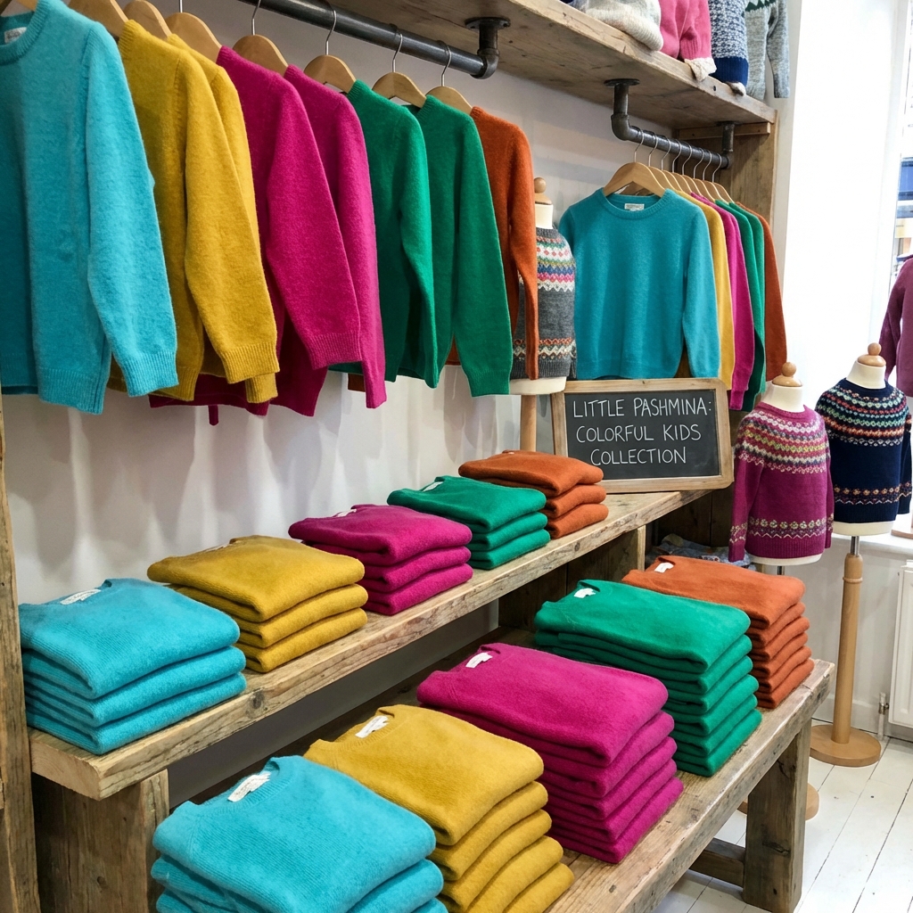 Pashmina sweaters for kids colorful collection